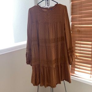 Long sleeve ruffle style dress